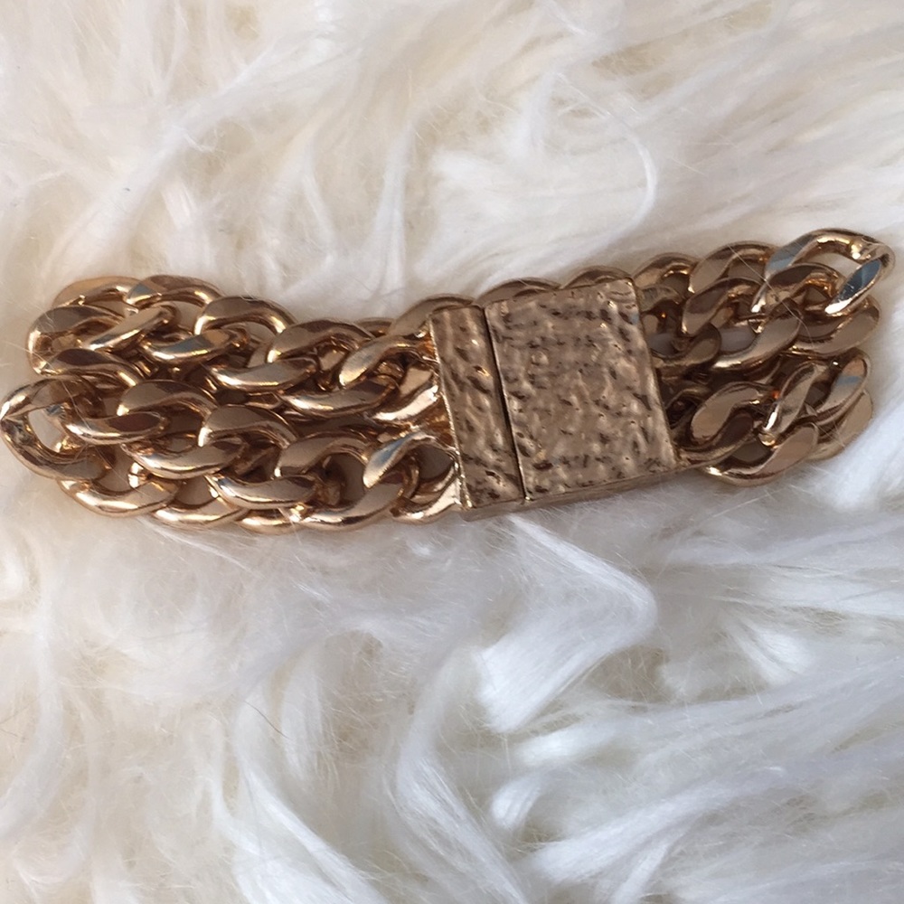 NWOT Heavy Duty! Double Chain Magnetic Bracelet - Picture 1 of 5